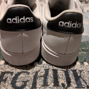 Adidas White and Black Sneakers Classic Low-Top